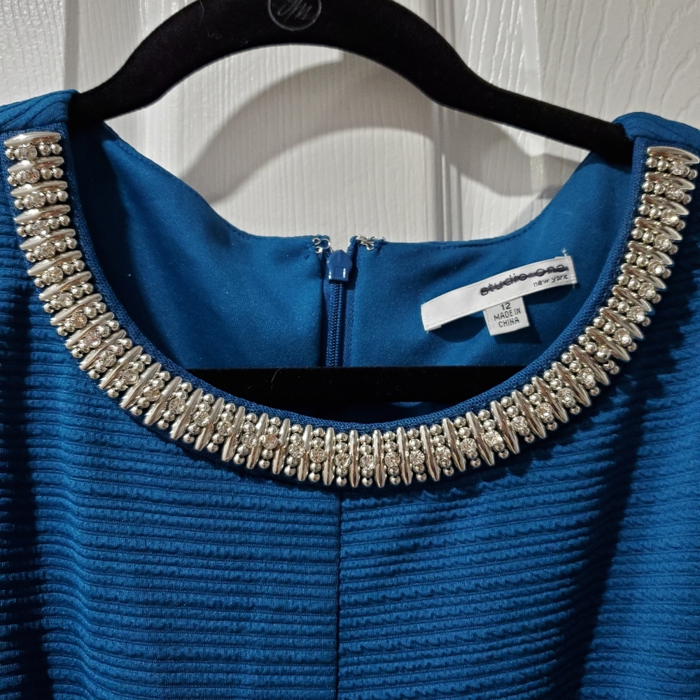 Mid-length turquoise party dress